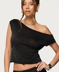 Edikted Women's Holly Glitter Off Shoulder Top
