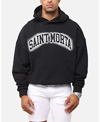 Saint Morta Men's Spray Logo Boxy Hoodie Black
