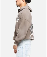 Saint Morta Men's Gothic Distressed Zip Hoodie