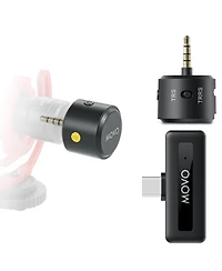 Movo Wm-VXR10 Wireless Shotgun Mic Adapter for Usb-c/iPhone 15 and up/Android Devices