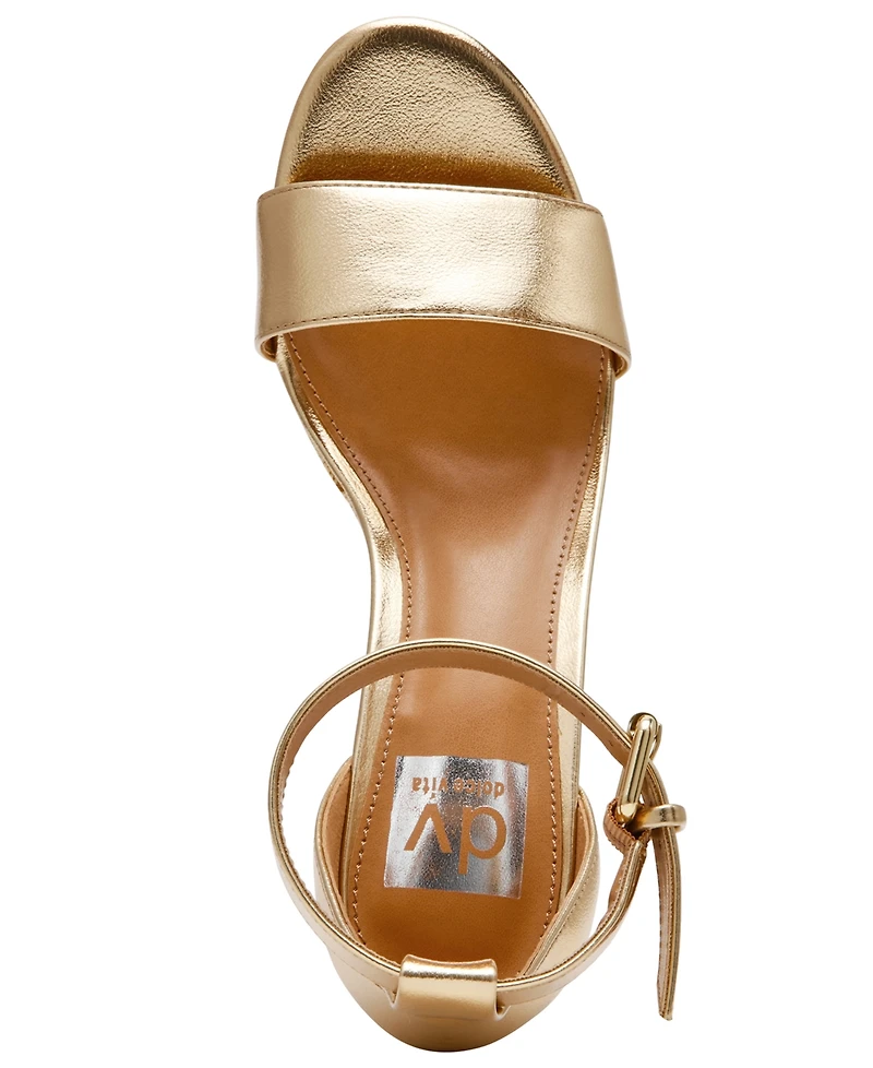 Dv Dolce Vita Women's Tammara Ankle-Strap Platform Whipstitch Wedge Sandals