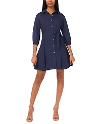 Msk Women's Tie Waist Shirt Dress