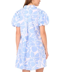 Msk Women's Button Collared Mini Dress