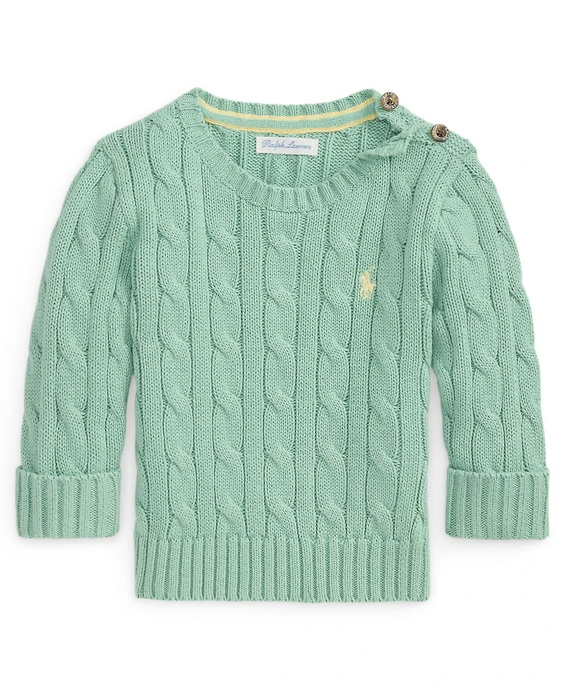 Polo Ralph Lauren Baby Boys' Cable-Knit Crewneck Sweater