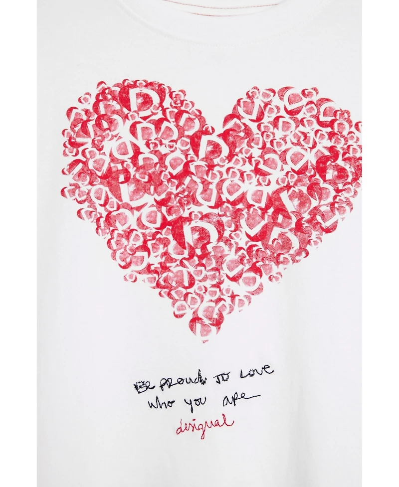 Desigual Girls Girls's Short-sleeve heart T-shirt
