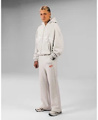 Loiter Men's Celestial Full Zip Hoodie Light Grey Marl