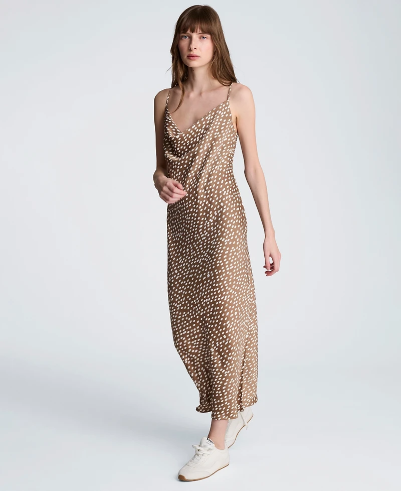 Kenneth Cole Women's Polka Dot Cowl Neck Slip Dress