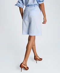 Kenneth Cole Women's High-Rise Pleated Shorts