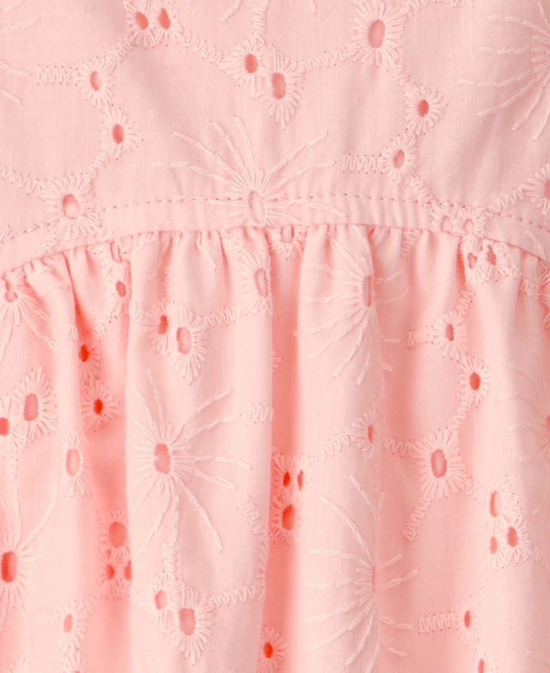 Carter's Baby Girls' Eyelet Sleeveless Jumpsuit