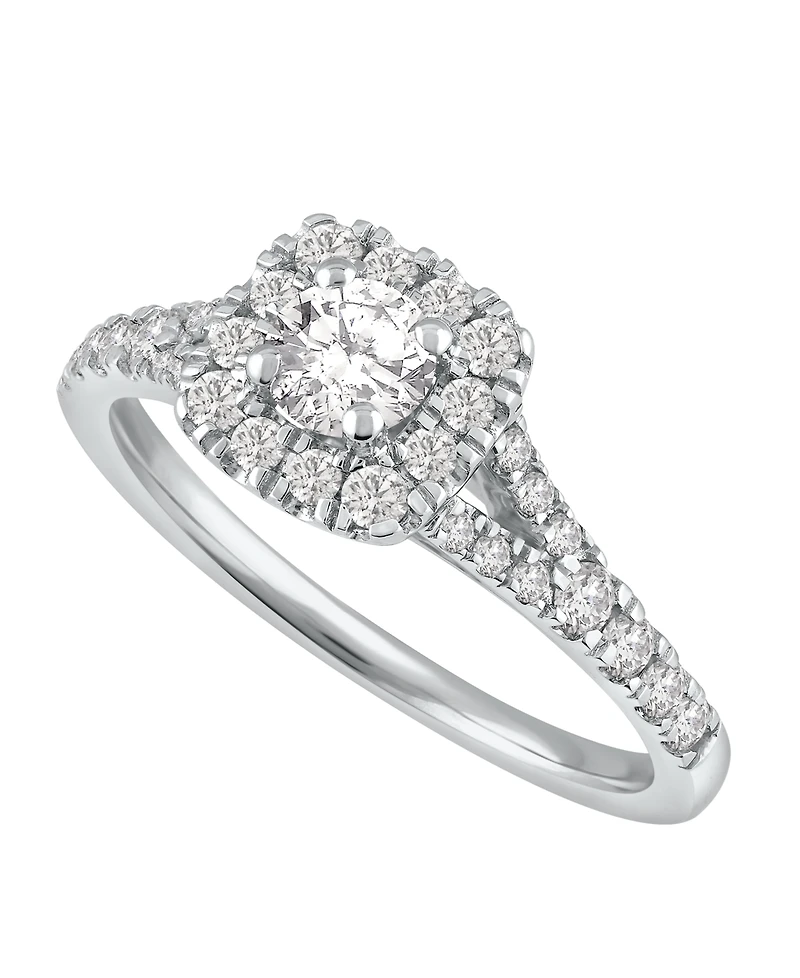Macy's Diamond (3/4 ct. t.w.) Halo Engagement Ring in 14k Yellow Gold (also in 14k White Gold)