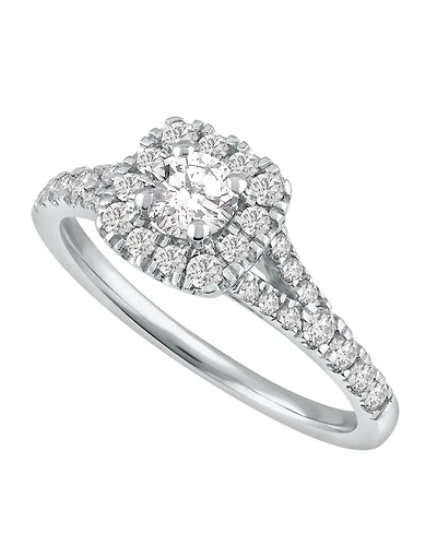 Macy's Diamond (3/4 ct. t.w.) Halo Engagement Ring in 14k Yellow Gold (also in 14k White Gold)