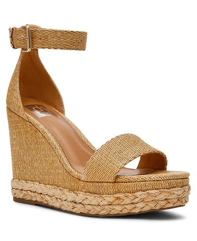 Dv Dolce Vita Women's Tammara Ankle-Strap Platform Whipstitch Wedge Sandals