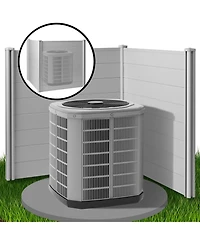 Casafield 48" x 48" Privacy Screen - Outdoor Vinyl Fence Panel Enclosure for Ac / Trash Bins / Pool Equipment