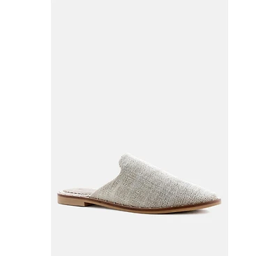 Lia Womens Handcrafted Canvas Mules