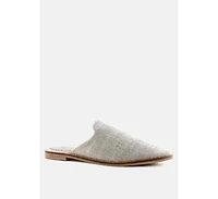 Lia Womens Handcrafted Canvas Mules
