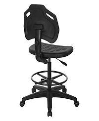 Osp Home Furnishings 39.75" Metal Self Skinned Urethane Drafting Chair