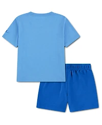 Nike Boys' Toddler 2T-4T The Zone Printed Crewneck T-Shirt and Relaxed Shorts, 2-Piece Set