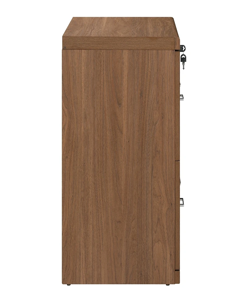 Osp Home Furnishings 28.5" Wood Alpine 2-Drawer Lateral File with Lockdowel Fastening System