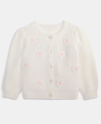 First Impressions Baby Girls' Floral Crochet Cotton Cardigan, Macy's Exclusive