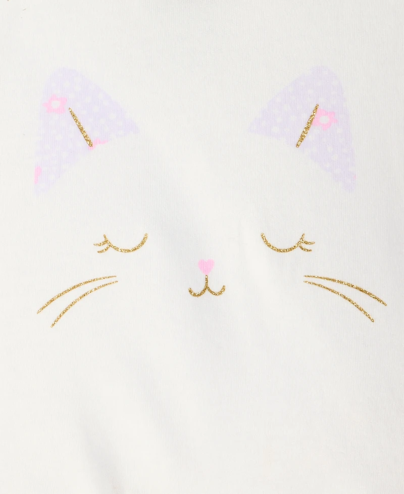 First Impressions Baby Girls' 3M-24M Mix and Match Cat Face Peplum T-Shirt, Macy's Exclusive