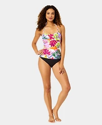 Anne Cole Women's Twist Front Shirred Bandeaukini Swim Top