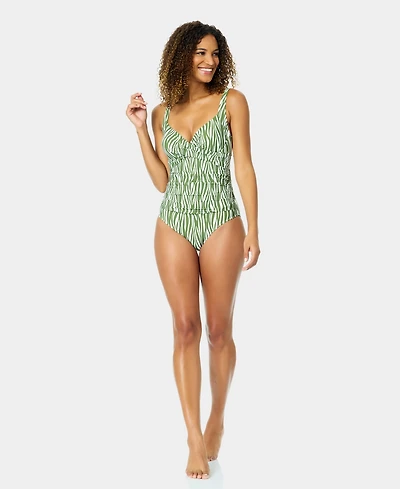 Anne Cole Women's V-Neck Underwire One-Piece Swimsuit