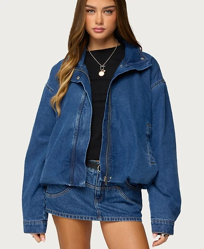 Edikted Women's Hilary Oversized Denim Coat