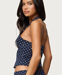 Edikted Women's Twyla Polka Dot Halter Top