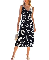 Cupshe Women's Amulet Abstract Midi Beach Dress