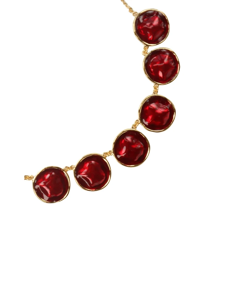 Retro Chic Enamel Ripple Necklace