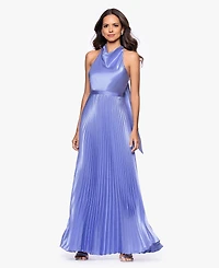 Betsy & Adam Women's Cowl Neck Sleeveless Gown