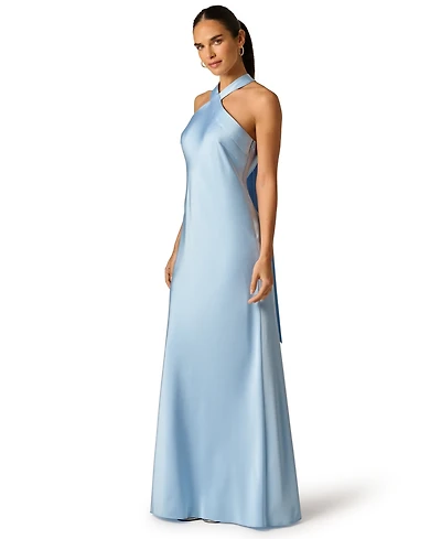 Adrianna Women's Halter Neck Sleeveless Ball Gown