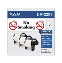 Brother DK22513PK 2.44 in x 50 ft Continuous Paper Label Tape (3-Pack