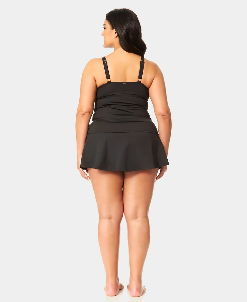 Anne Cole Plus Size Shirred Tankini Top