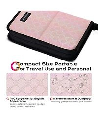 Byootique Makeup Brush Holder Bag Foldable Cosmetic Case ForgetMeNot Pink Artist