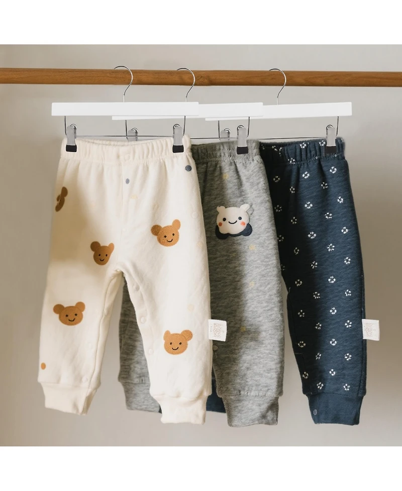 BP4U 12-Pack Wooden Pants Hangers with Adjustable Clips