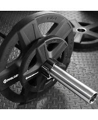 Philosophy Gym Locking Aluminum Barbell Collars, Anti-Slip 2" Olympic Weight Clamps - Quick Release Collar Clips Pair