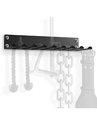 Philosophy Gym Accessory Rack Organizer, 9 Prong, Wall Mounted Multi-Purpose Workout Equipment Storage