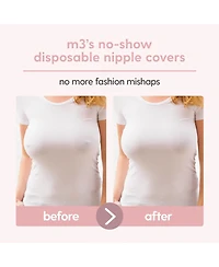 M3 Disposable Nipple Covers for Women | Hypoallergenic & Breathable Nipple Covers | Seamless, Single-Use & Medical Grade, 40 Count