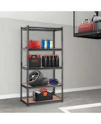 Mecale 5-Tier Storage Shelving Unit, Adjustable, 2000-Lb Capacity, 35"L x 18"W x 71"H, Heavy-Duty Utility Rack