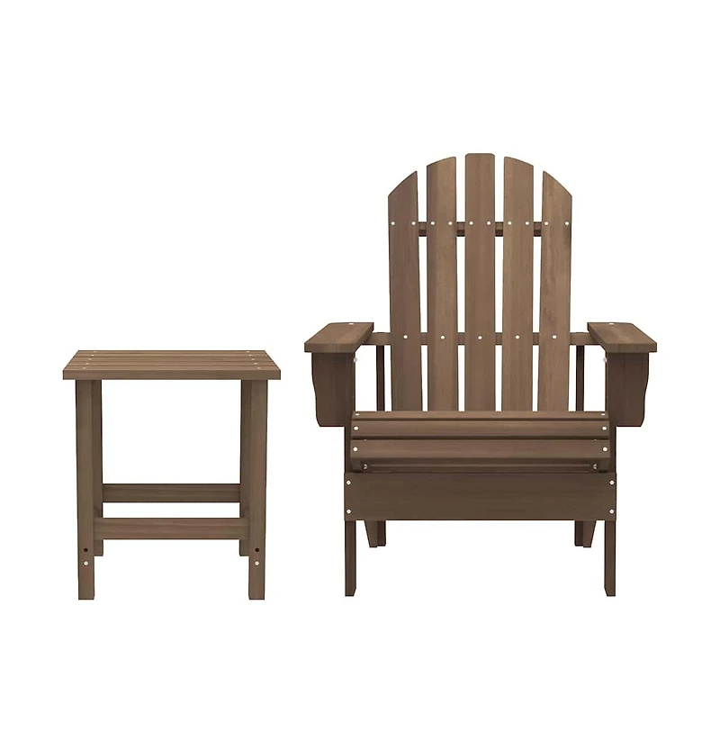 vidaXL Garden Chair Brown Solid Fir Wood 27.4 x 34.1 x 35.2 in Ergonomic