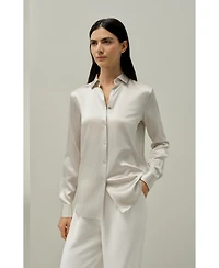 Lilysilk Women's Spread Collar Silk Shirt