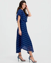 I.n.c. International Concepts Women's Capelet-Sleeve Point-Hem Midi Dress, Macy's Exclusive