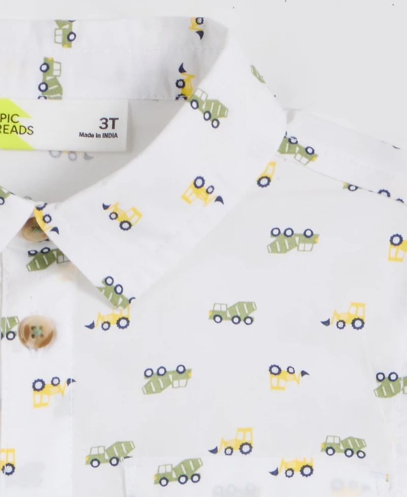 Epic Threads Toddler Boys' 12M-5T Cotton Printed Shirt & Shorts, 2-Piece Set, Macy's Exclusive