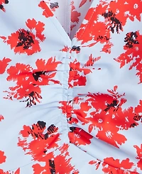 I.n.c. International Concepts Women's Long-Sleeve Printed Asymmetrical-Hem Top