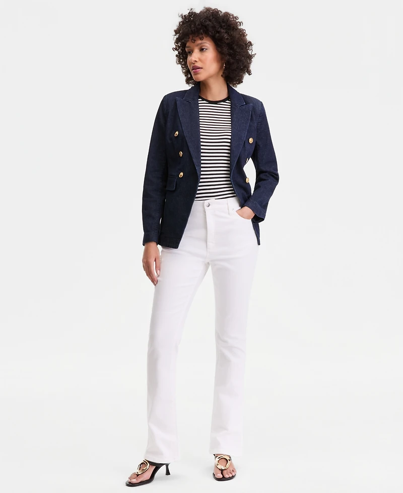 I.n.c. International Concepts Women's Short-Sleeve Striped T-Shirt, Macy's Exclusive