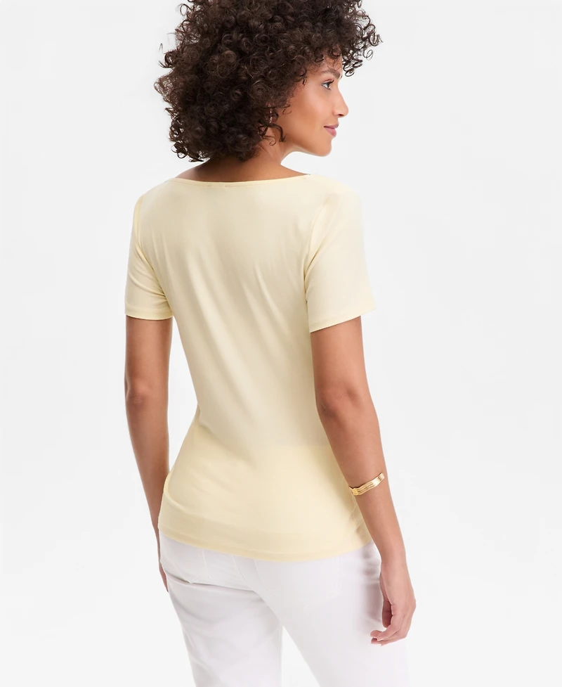 I.n.c. International Concepts Women's Asymmetric-Neck Top, Exclusively at Macy's