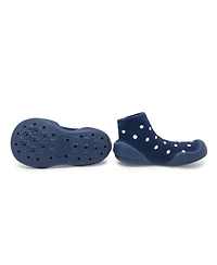 Komuello Toddler First Walk Sock Shoes Dotty Navy