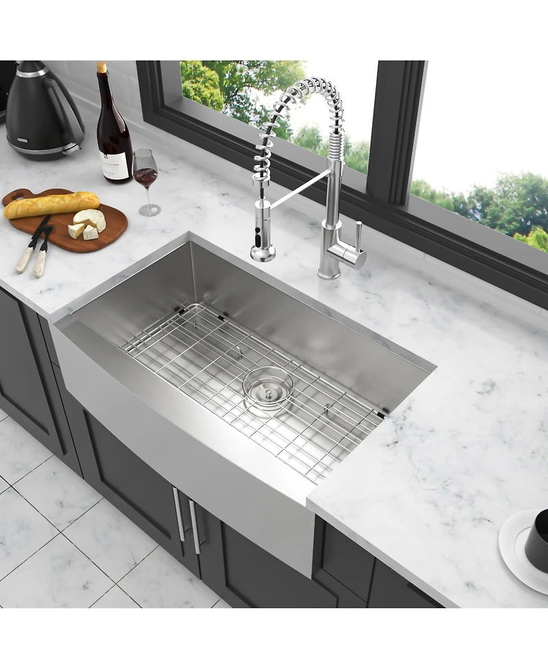 flynama 36"x20"x9" Stainless Steel Farmhouse Apron Front Kitchen Sink