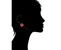 Rivka Friedman Carnelian Flower Stud Earring